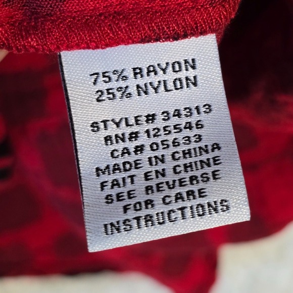 Habitat Clothes To Live In Shirt Womens Medium Red Black‎ Button Up Artsy - Picture 6 of 12